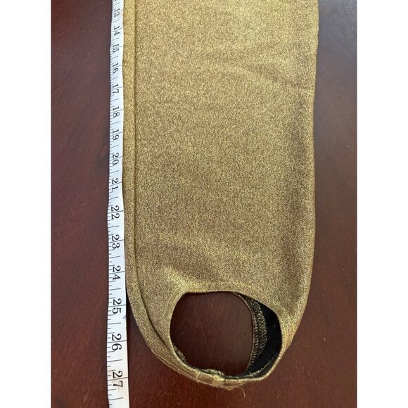 Vintage 80s Gold Metallic High Waist Stirrup Harem Pants Size Medium Women’s - Picture 8 of 10